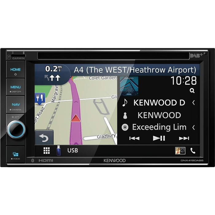 Дюймова навігаційна система з DVD, DAB та вбудованим Bluetooth (із зовнішнім мікрофоном), 419DABS 6.2-
