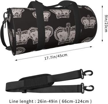 Вінтажна дорожня сумка Корона, спортивна сумка для чоловіків та жінок, містка спортивна сумка-мішок