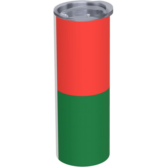 Кухоль з прямою трубочкою, дизайн Прапор Мадагаскару, дорожній кухоль з принтом, підходить для кемпінгу, офісу та дому, 590 мл