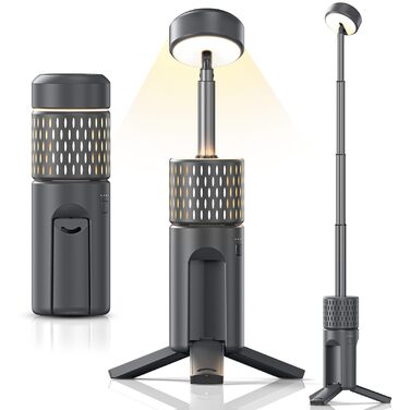 Телескопічний кемпінговий ліхтар, акумуляторний, світлодіодний 14000 мАг, багатофункціональний, магнітний та кріпиться на штатив, водонепроникний IPX5, ліхтар для намету, робочий ліхтар для кемпінгу, використання на вулиці, аварійний