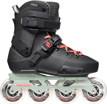 Роликові ковзани унісекс - дорослі твістерні роликові ковзани 240 чорний/м'ята