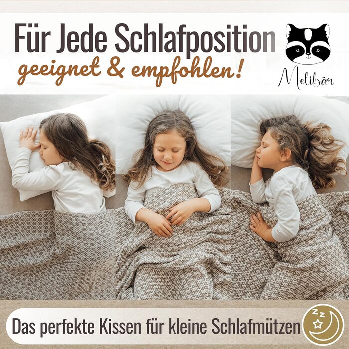 Дитяча подушка Melibr від 2 років - дитяча подушка преміум-класу, комфортна дитяча подушка 40x60 для спокійних ночей з KO Tex - ди