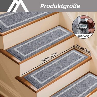 Килимки для сходів 15 шт 70 x 22 см COSY HOMEER