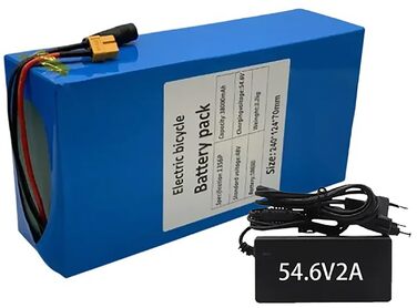 Акумулятор для електровелосипеда 48V 48Ah електричний велосипедний акумулятор 48V 48000MAh вбудований BMS водонепроникний ПВХ акумулятор для велосипедного двигуна потужністю 1000W 800W 750W 500W 200W із зарядним пристроєм 54.6V 2A 48V 38Ah XT60DC