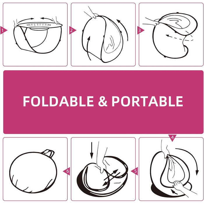 Дитячий пляжний намет, дитячий пляжний намет із захистом від ультрафіолету 50, дитячий пляжний намет з міні-басейном, портативний пляжний намет для дітей, пляжний, кемпінговий, садовий з сумкою для перенесення, рожевий