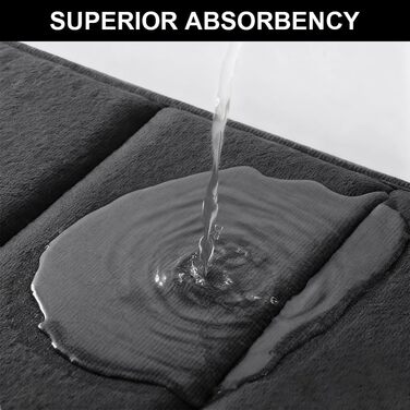 Комплект килимків для ванної кімнати, 3 предмета, килимок для ванної з нековзною підкладкою, м&39який килимок для душу, килимок, що миється та швидко сохне, для душу, туалету та ванни, 50x80 U-подібний 50x60 40x60 см (чорний)