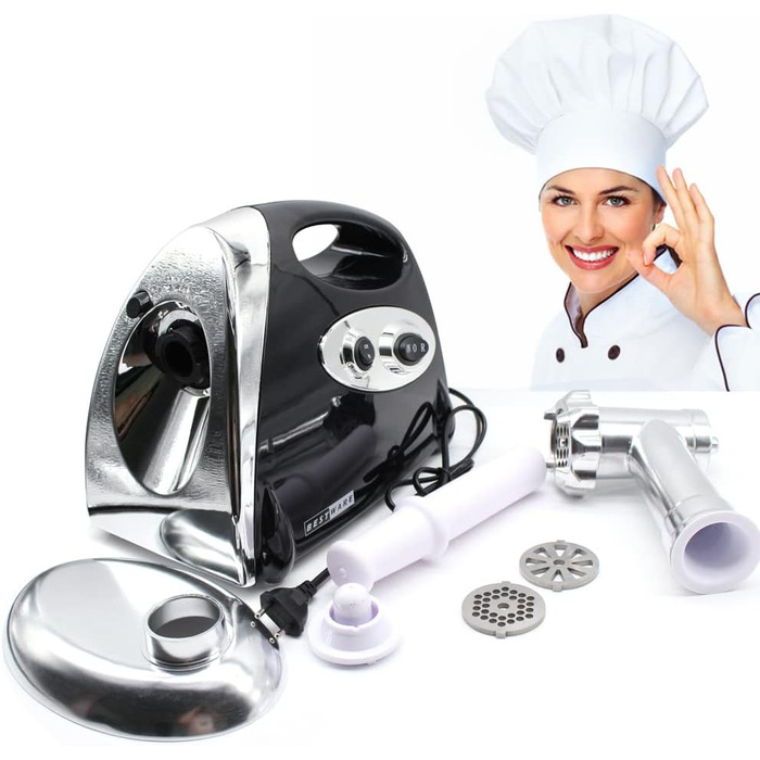 М'ясорубка електрична багатофункціональна машина для набивання ковбас з нержавіючої сталі 2800 Вт з 3 ріжучими пластинамиn