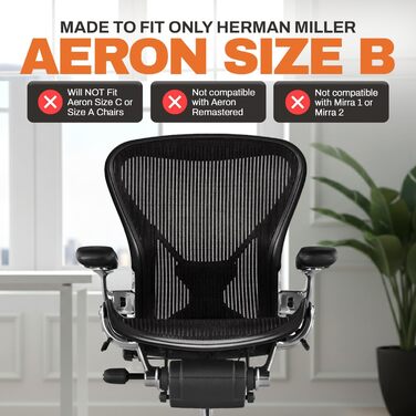 Запасне сидіння FOAMON для Herman Miller Classic Aeron розміру B середнього розміру (чорна сітка)