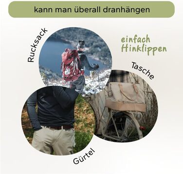 Кружка Summit Fun з нержавіючої сталі з ручкою-карабіном та гравіюванням 220 мл Кружка на кліпсі для активного відпочинку на природі Міцна, легка та ідеальна для любителів вершин