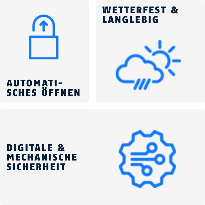 Розумний навісний замок ABUS EVEROX One - відкриття без ключа одним натисканням кнопки - стійкий до атмосферних впливів розумний замок для сараїв, садових воріт, шафок, ящиків для інструментів тощо - автоматичне замикання - ширина 50 мм
