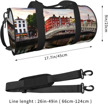 Містка дорожня сумка-мішок, спортивна сумка для подорожей Дублін, чорна, універсальний розмір