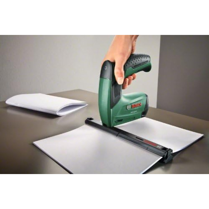 Акумуляторний степлер Bosch Home and Garden DIY PTK 3.6 LI зі степлером для паперу та степлером для брошур (набір для скріплення, 3.6 В, 30 скоб/хв), 0603968102 PTK 3.6 LI офісна насадка