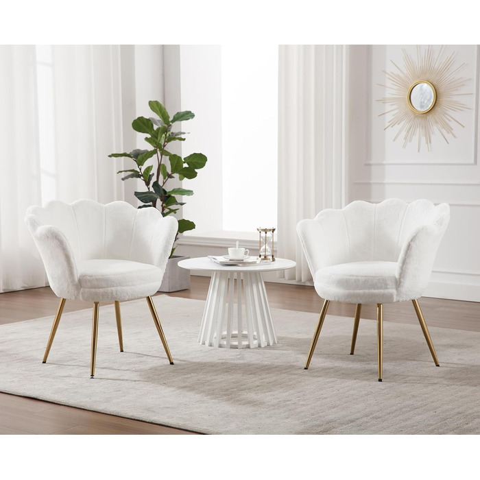 Крісло для вітальні з плюшевої тканини, крісло для туалетного столика із золотою основою, м&39яка оббивка з квітковим візерунком, крісло-гойдалка, крісло-реклайнер для вітальні/спальні, білий колір