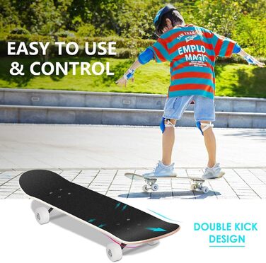 Скейтборд 31" Pro Classic 7-шаровий канадський клен ABEC-7 85A – повний компліт для початківців та профі, яскравий принт