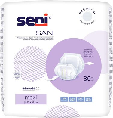 Анатомічні прокладки Seni San Maxi Size 3 (1х30 шт.)