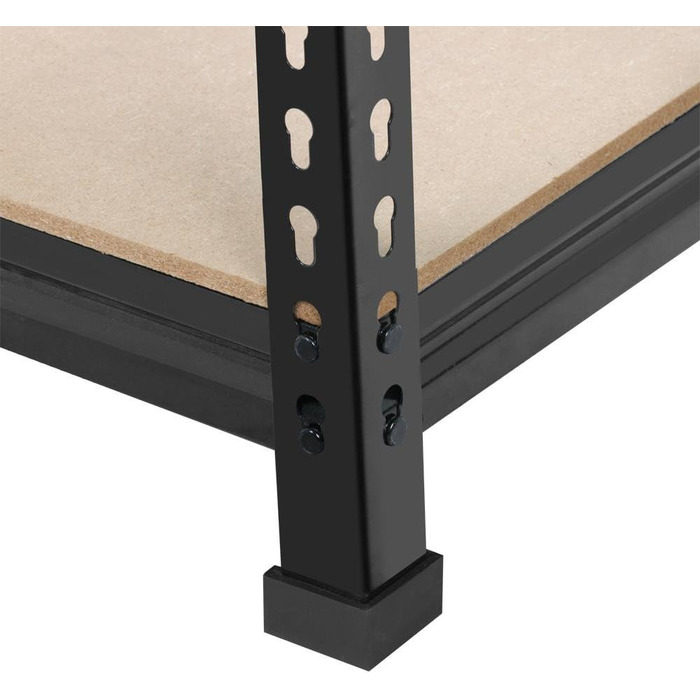 Полиця для зберігання Yaheetech 150 x 70 x 30 см, міцна, безболтова, 5 МДФ стелажів, стелаж для підвалу, стелаж для майстерні, вантажопідйомність 150 кг на полицю, чорний колір, 70x30x150 см