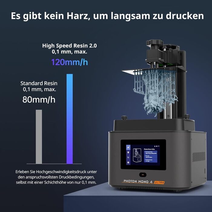 Принтер ANYCUBIC Photon Mono 4 Ultra 10K Resin, 7-дюймовий моноекран HD і джерело світла COB, швидкий друк 120 мм/год, інтелектуал