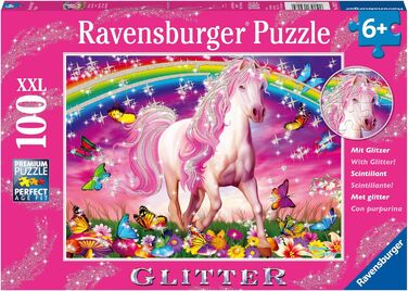 Дитячий пазл Ravensburger - 13927 Horse Dream - Пазл &quotКінь&quot для дітей від 6 років, 100 елементів у форматі XXL, з блискітк