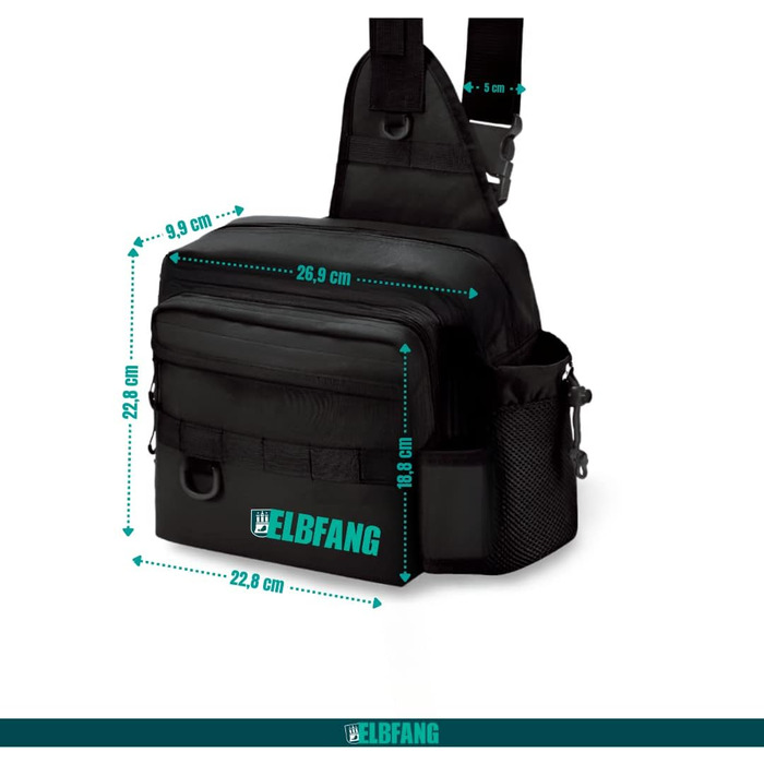 СУМКА ДЛЯ РИБАЛКИ ЧОРНА ВОДОСТІЙКА Рюкзак для риболовлі Сумка Сумка для риболовних приналежностей для рибалок для спінінгової риболовлі