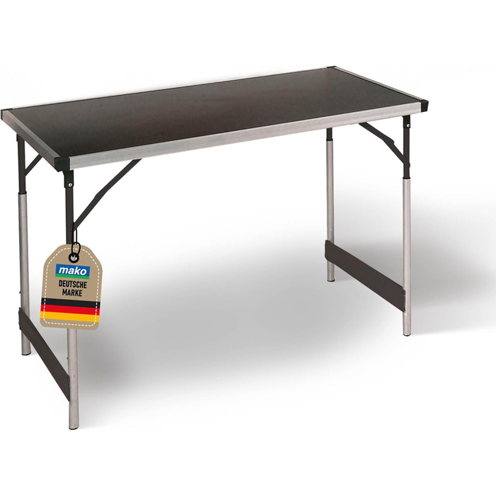 Багатофункціональний стіл Professional Регульований по висоті багатофункціональний стіл 60 x 100 см - Туристичний стіл, розкладний стіл, ринковий стіл, бічний столик для кемпінгу, в саду або для фестивалів та ринків 100 x 60 x 90 см - Одинарний стіл 100 x