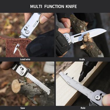 Багатофункціональний складаний ніж 13 в 1 з нержавіючої сталі з ножицями, пилкою, викруткою, консервним ножем для відпочинку на пр