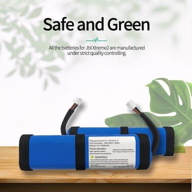 Замінний акумулятор, сумісний з водонепроникною Bluetooth-колонкою JBL Xtreme 2 GSP093198H, номер деталі Xtreme2 2INR19 66-2 SUN-INTE-103 7.4V (не Xtreme 1)