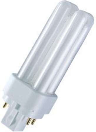 Компактна люмінесцентна лампа OSRAM DULUX DE, 10 Watt, G24q1 EEK A