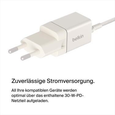 Бездротова зарядна станція Belkin BoostCharge Pro 2-в-1 з MagSafe (15 Вт), зарядний пристрій MagSafe, сумісний з iPhone серій 16,