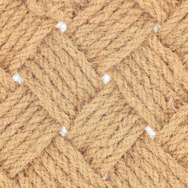 Килимок для дверей Relaxdays Coconut, з вузлуватим візерунком, 75 x 45 см, ручної роботи, двосторонній, натуральний