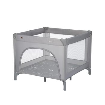 Дитяче ліжечко-манеж 2-в-1, 0-3 роки (15 кг), Компактне дорожнє ліжечко, Бічне вікно, Великий матрац, Сумка для перенесення, Складане, Стабільне, Мінерально-сірий колір