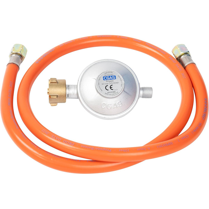 Газовий обігрівач Gde GGH 4200 K (4200 Вт, 3 рівні нагріву, п&39єзорозпалювання, портативний, робочий тиск 50 мбар, керамічні нагрівальні елементи, термозапобіжник, 4 фіксуючі ролики, вкл. газовий шланг та регулятор тиску)