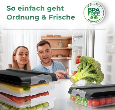 Контейнери для зберігання продуктів Novaliv (6 маленьких 4 великих 4 кришки), штабелюються для холодильника та морозильної камери, набір контейнерів для зберігання, коробка-органайзер, для м&39ясної нарізки, ковбас, сиру, фруктів, овочів, готових страв 31