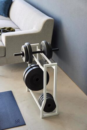 Стійка для гантелей Yamazaki 1963 TOWER, біла, сталь/силікон, 52 x 17 x 54,3 см, біла