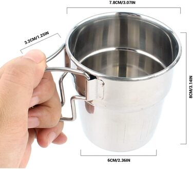 Штабельовані туристичні кружки, 4 шт. и, нержавіюча сталь, туристичні кружки зі складною ручкою, набір туристичних кружок для активного відпочинку