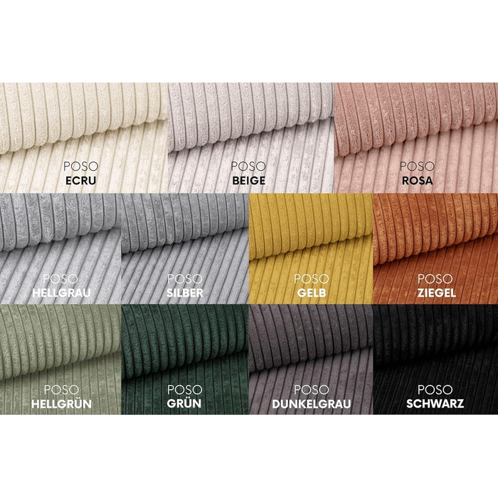 Кутовий диван з вітальнею, L-подібний кутовий диван, 3-місний диван, м&39який диван, зручний диван з пуфом для вітальні, розкладний диван, стильний вельветовий диван, Modena Studio, бежевий, правий, бежевий