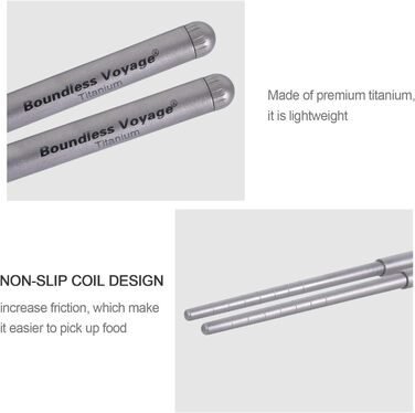 Титанові складні палички для їжі Кемпінгові дорожні висувні палички для їжі Ультралегкі багаторазові портативні столові прибори Ск