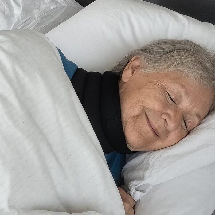 Ергономічна підтримка шиї від напруги, хропіння та апное (Чорний, M (40 см)) Чорний M (40 см)