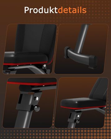 Складана та регульована силова лава, багатофункціональна силова лава для домашнього фітнесу, похила лава з 5-позиційним регулюванням, вантажопідйомність 300 кг