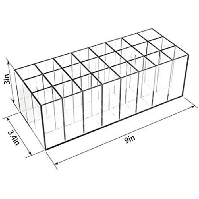 Органайзер для макіяжу Органайзер для блиску для губ Органайзер для косметики Тримач для губної помади Acrylic Transpanrent Зберігання макіяжу 24 підставки