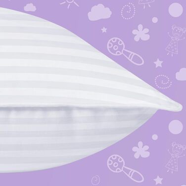 Подушка для малюків 40 х 60 см, набір з 2 дитячих подушок, дихаюча тканина полікотон, дитяча подушка для сну, подушка для малюків,