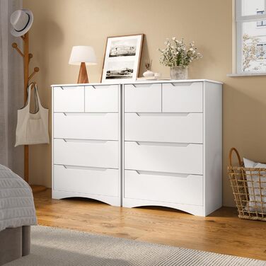 Комод з 5 шухлядами, комод для спальні, для офісу, вітальні, спальні, передпокою, меблів, 72x494 см, білий