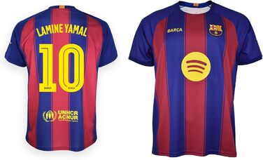 Дитячий набір ФК Барселона Lamine Yamal 1-ша команда 25/26, офіційна репліка дитячий набір з іменем та номером 14 років червоний/синій