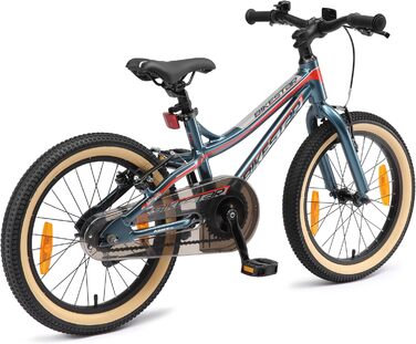 Дитячий алюмінієвий гірський велосипед BIKESTAR з V-подібними гальмами для дівчаток та хлопчиків віком від 5 років 18-дюймовий дитячий гірський велосипед БЕЗРИЗИКОВИЙ ПРОБНИЙ ВИПРОБУВАННЯ Бензин