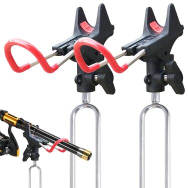 Тримач для вудки Leeko, тримач для вудки 2 шт. и з нержавіючої сталі універсальна підставка для вудки 360 регульований тримач для вудки риболовецькі аксесуари підлоговий портативний та знімний наземний