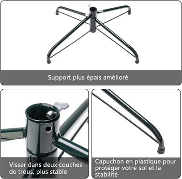 Штучна ялинка LEADZM 180 см Зелено-біла - ялинка з металевою підставкою, реалістична, густі гілки, вогнестійкий ПВХ, для дому, офісу, магазинів та готелів Зелено-біла 180 см 1050 гілок