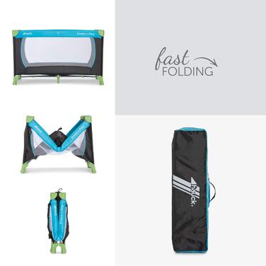 Люлька для подорожей від народження до 15 кг, маленька складна, з люлькою для перенесення та складною основою, поверхня для лежанн