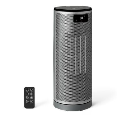 Електричний обігрівач Storeo Basics, портативний керамічний вентилятор-обігрівач, коливання 70, 1800 Вт, 40 см, сірий 40 см