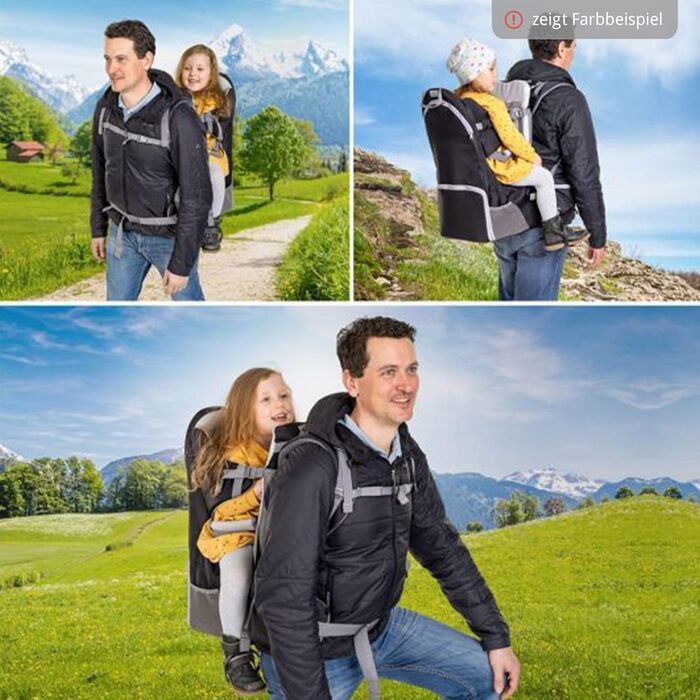 Переноска Fillikid - люлька на спині із захистом від сонця, поясом, дитячим рюкзаком і відділеннями для зберігання - рюкзак для по