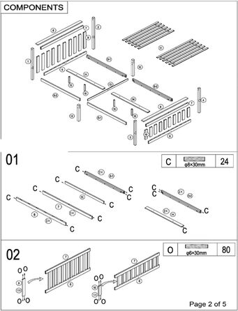 Ліжко Aspire Beds Atlantic Solid Timeless White Wooden Bed - елегантний дизайн Shaker, високоякісні матеріали, легке складання, універсальне, міцне, 200Д x 140Ш x 82В, біле