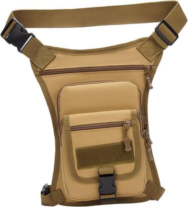 Поясна сумка Fenteer, сумка для відпочинку, регульована сумка, водонепроникна сумка для ніг, сумка для риболовлі для подорожей на природі, для дорослих, хакі